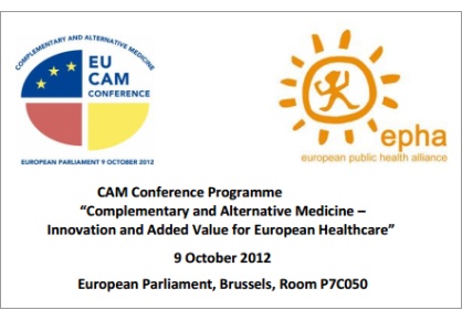 EU CAM CONFERENCE: Konferenz im Europaparlament informiert über den Nutzen der Komplementärmedizin für Europas Gesundheitssysteme. - EU CAM Konferenz