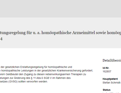 Petition Pro-Homöopathie ist online