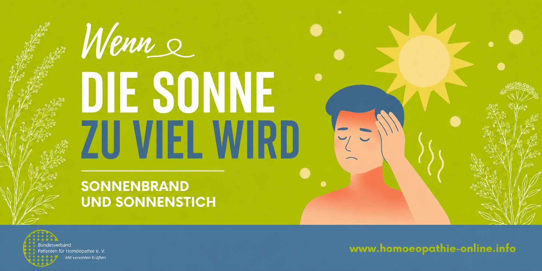 Homöopathische Hilfe bei Sonnenbrand und Sonnenstich