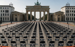 Aktion am 10. Juni am Brandenburger Tor in Berlin