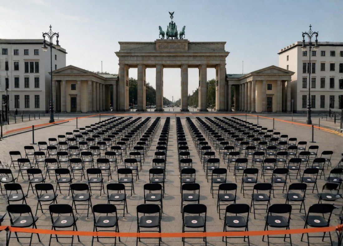 Aktion am 10. Juni am Brandenburger Tor in Berlin