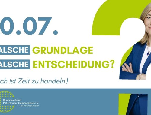 GKV-Reform – aktiv bleiben für Homöopathie bis zum 10. Juli